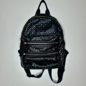 Steve Madden Black & Gold Starry Laser Cut Backpack